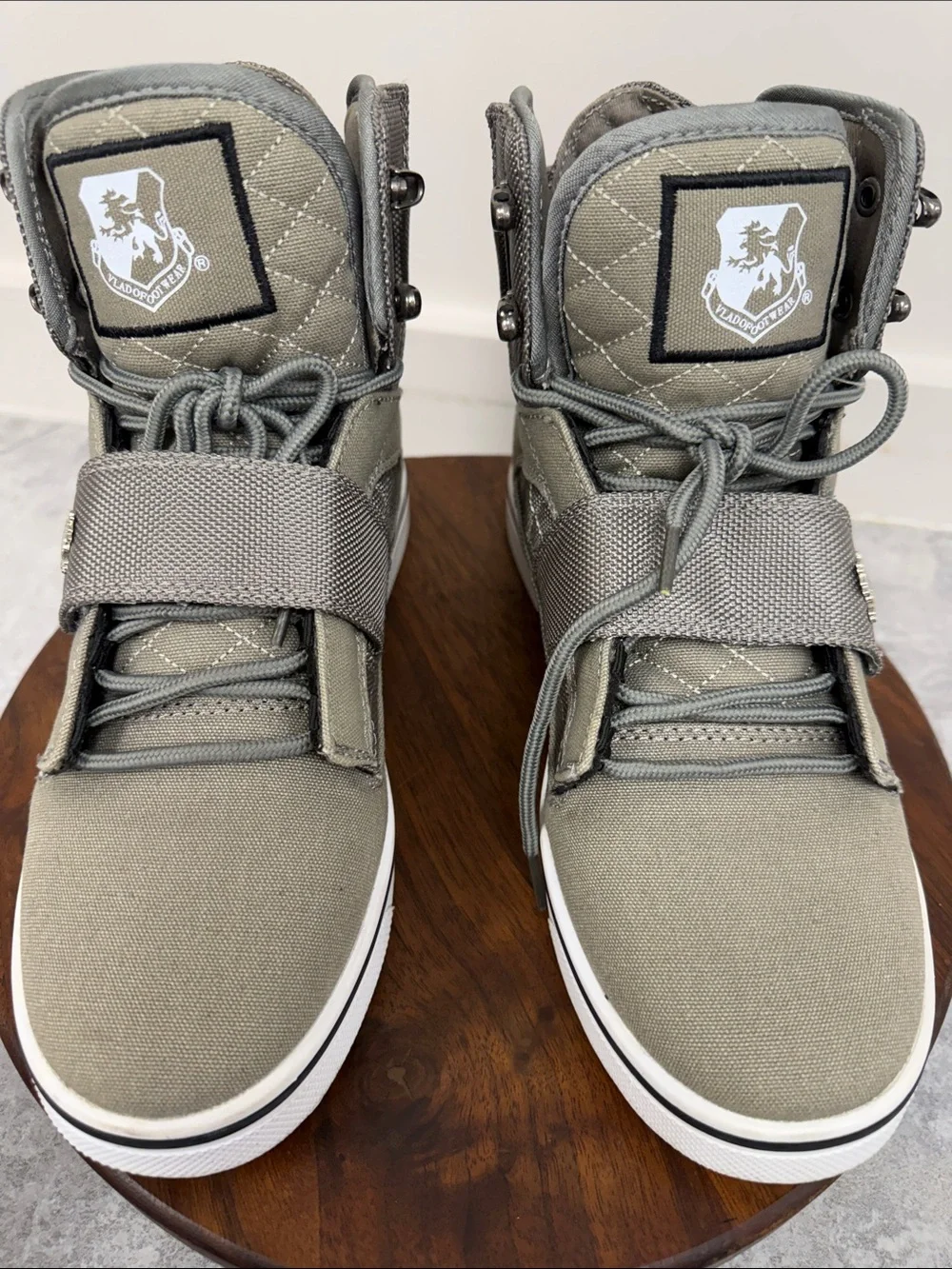 VLADO Atlas II High Top Sneakers Gray‎ Olive Size 7.5 Streetwear
